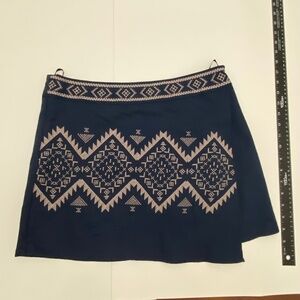 Navy Blue Asymmetrical Skirt Large